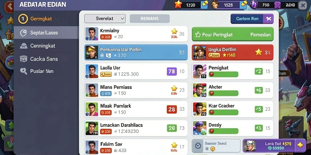 Fitur sosial yang memungkinkan pemain berinteraksi dengan mudah.