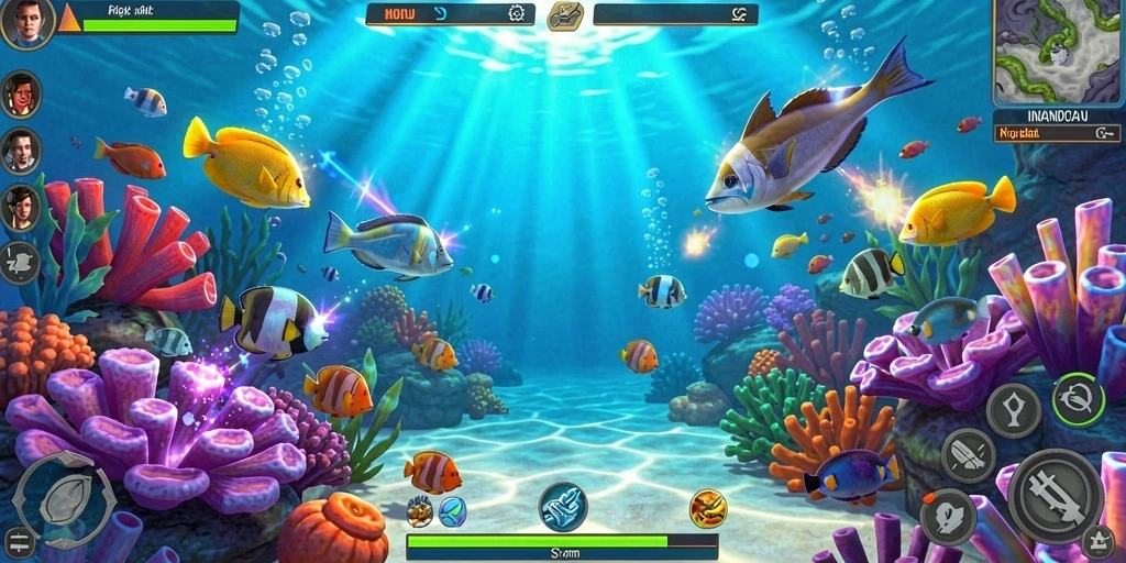 Screenshot memperlihatkan fitur power-up yang menarik.