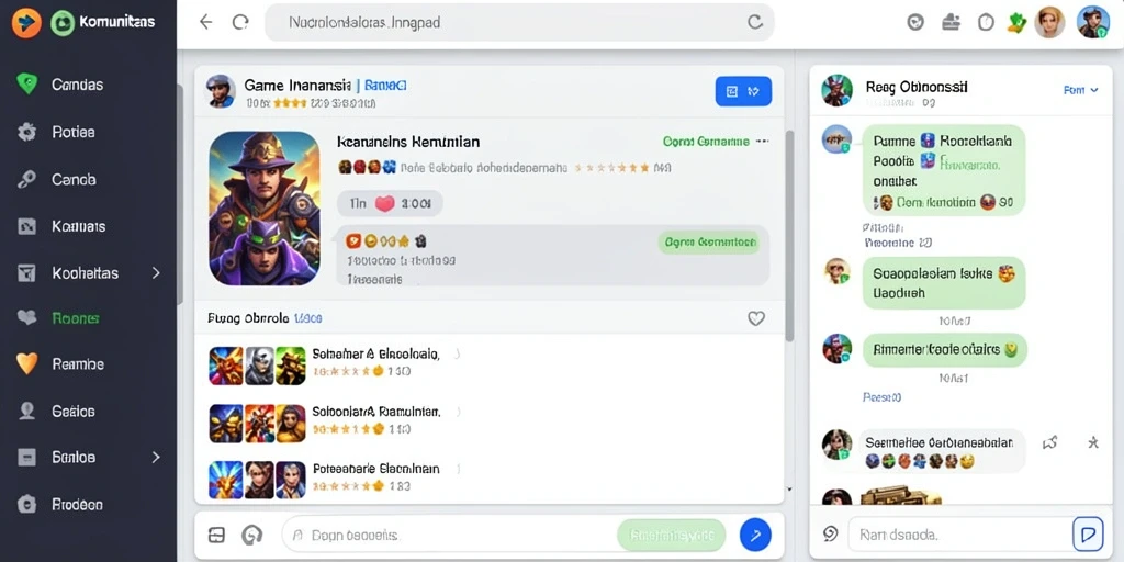 Fitur interaksi sosial yang memungkinkan bermain dengan teman.